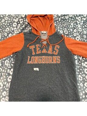 Texas Longhorns Lace-Up Hoodie Sweatshirt Medium-179